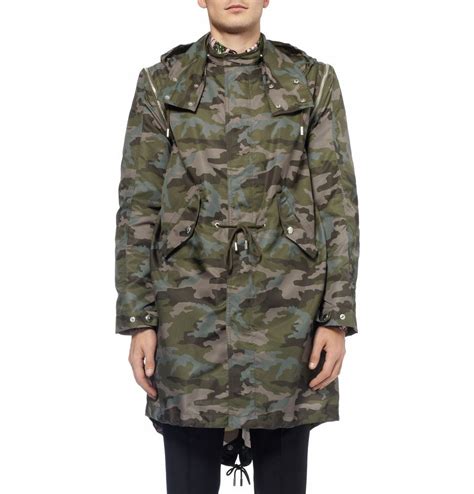 givenchy camo printed parka|Parka in linen with camo cats print .